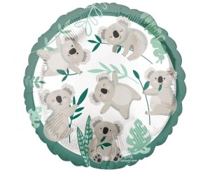 Balon foliowy 18 cali Koala, zapakowany