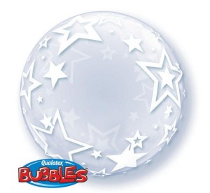 Balon foliowy 24" QL Bubble Deco "Gwiazdy"