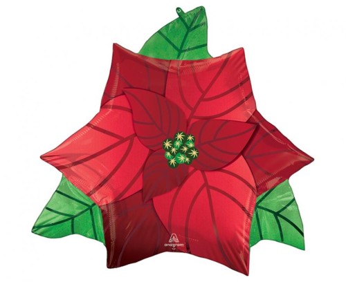 Balon foliowy SuperShape Poinkomplettia, 60 x 66 cm, pakowany