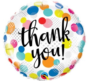 Balon foliowy 18" QL CIR - "Thank You Dots Upon Dots"