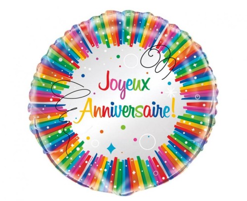 Balon foliowy 18" UQ "Joyeux Anniversaire" KK