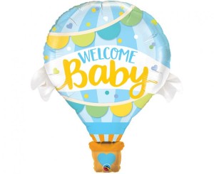 Balon foliowy 42" QL SHP Welcome Baby Blue Balloon