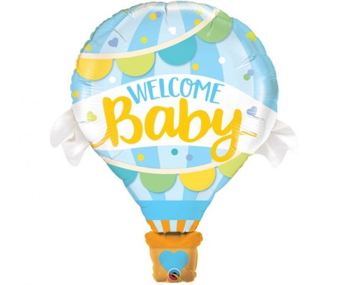 Balon foliowy 42" QL SHP Welcome Baby Blue Balloon