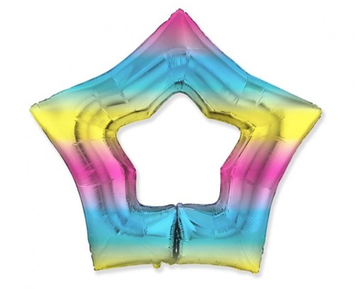 Balon foliowy JUMBO FX - Gwiazda (rama), gradient KK