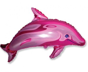 Balon foliowy 24" FX - "Delfin duży" (różowy)