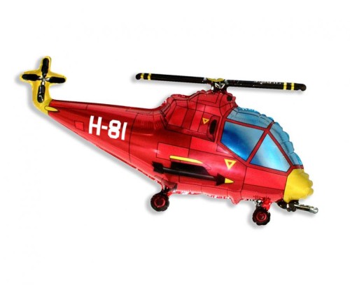 Balon foliowy 24" FX - "Helikopter" (czerwony)