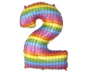 Balon foliowy FX - "Number 2" POP IT 69 cm KK