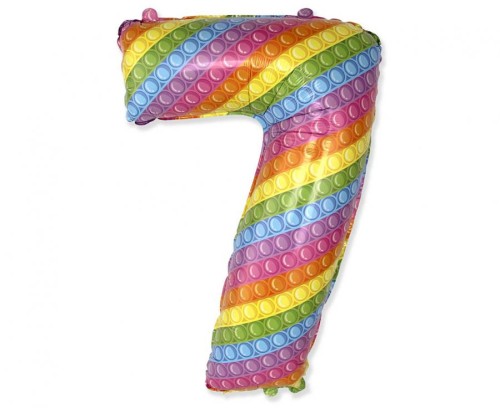 Balon foliowy FX - "Number 7" POP IT 69 cm KK