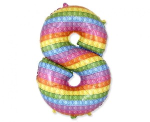 Balon foliowy FX - "Number 8" POP IT 69 cm KK