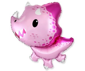 Balon foliowy 24" FX - Baby Triceratops (różowy)