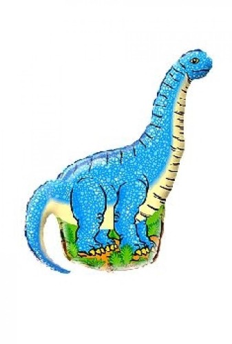 Balon foliowy 14" FX - "Dinosaur - Diplodocus" (niebieski)