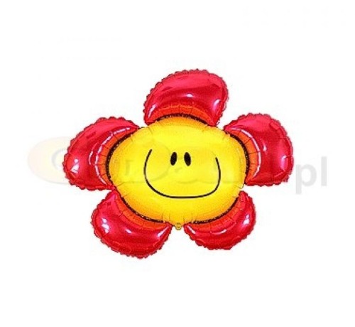 Balon foliowy 14" FX - "Kwiatek" (czerwony)
