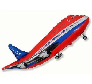 Balon foliowy 14" FX - "Samolot" (czerwony)