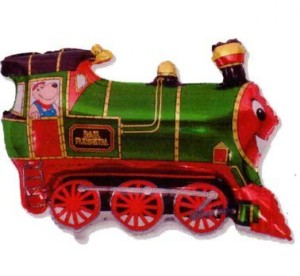 Balon foliowy 14" FX - "Pociąg" (zielony)