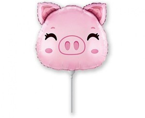 Balon foliowy 14" FX - Świnka (głowa)