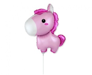 Balon foliowy 14" FX - Konik (różowy)