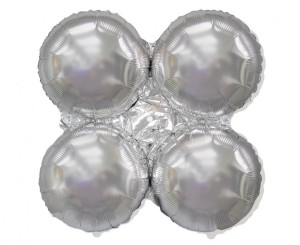 Balon foliowy 22" FX – Podstawa do balonów pompowanych powietrzem, srebrna