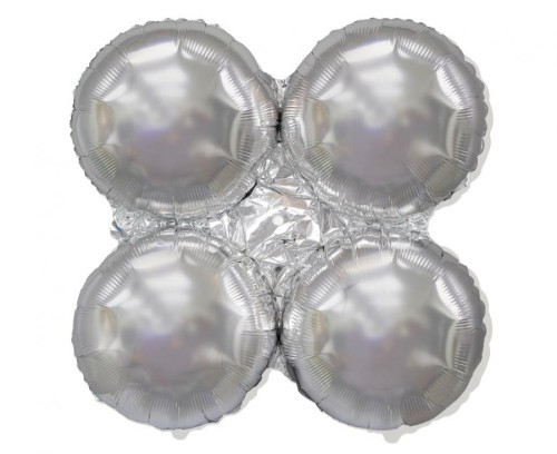 Balon foliowy 22" FX – Podstawa do balonów pompowanych powietrzem, srebrna