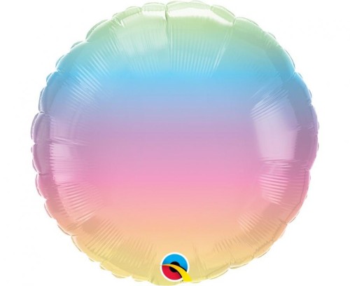Balon foliowy 18 cali  QL RND Pastel Ombre (pakowany)
