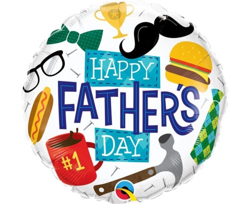 Balon foliowy 18 cali QL RND Happy Father's day
