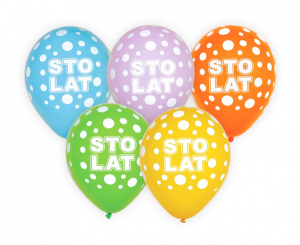 Balony Sto Lat, 12"/ 5 szt.