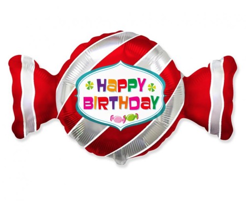 Balon foliowy 24" FX - Słodki cukierek, czerwony