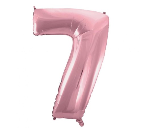 Balon foliowy "Cyfra 7", j. różowa, 92 cm