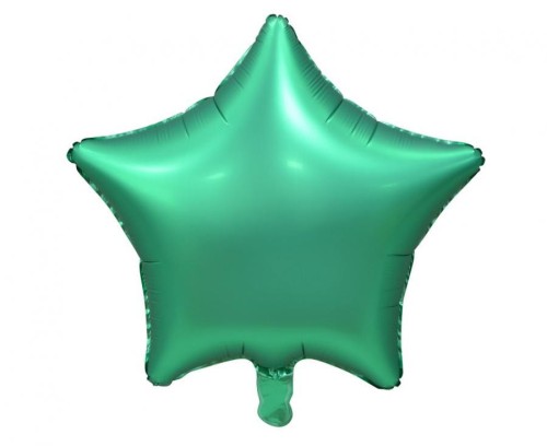 Balon foliowy "Gwiazda", matowa, zielona, 19"