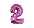 Balon foliowy "Cyfra 2", różowa, 35 cm