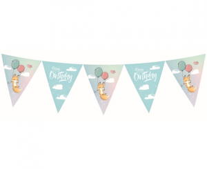 Banner Kolekcja Happy Birthday - Lisek, 11 flag, 326 cm