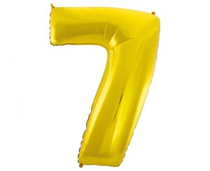 Balon foliowy B&C "Cyfra 7", złota, 92 cm