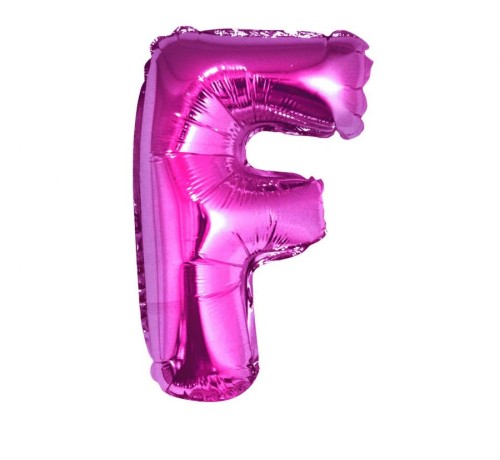Balon foliowy "Litera F", różowa, 35 cm