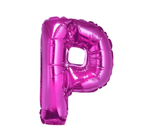 Balon foliowy "Litera P", różowa, 35 cm