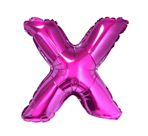 Balon foliowy "Litera X", różowa, 35 cm