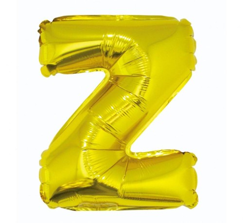 Balon foliowy "Litera Z", złota, 35 cm