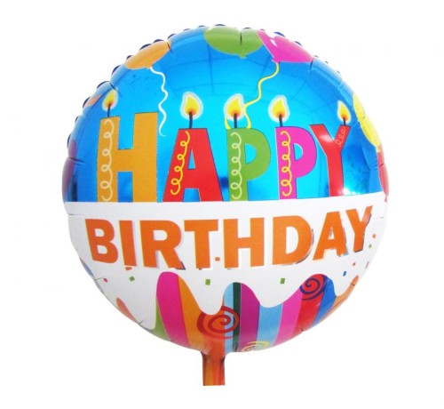 Balon foliowy "Happy Birthday (świeczki)", 18"