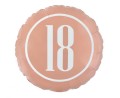Balon foliowy "18" (różowo-złoty), 18"
