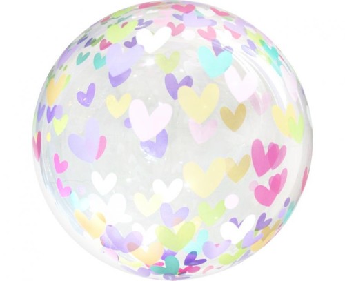Balon kryształowy, serduszka, 18"