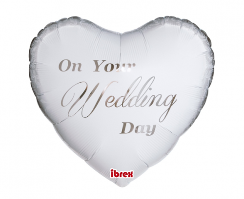 Balon Ibrex Hel, serce 14, White On Your Wedding Day, packed