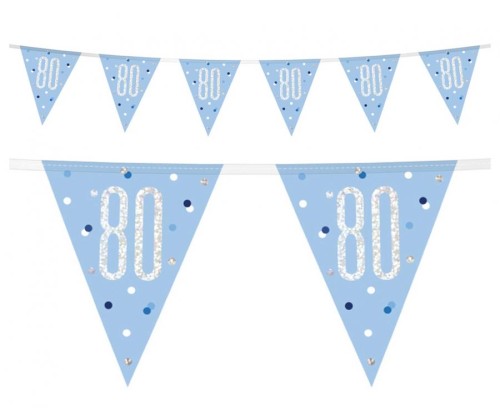 Banner Glitz 80, z flagami, niebieski, 274 cm