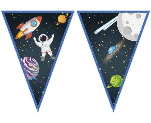 Banner Rocket Space, flagi (papier FSC)