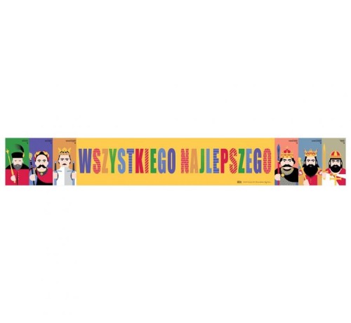 Banner "Królewska Impreza - Wszystkiego Najlepszego", 185 cm