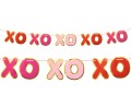 Girlanda papierowa XOXO, złoty kontur, 200 cm