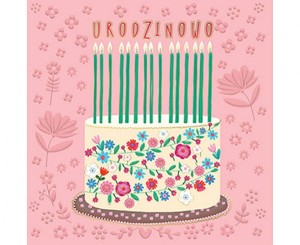 #HKO Kartka okolicznościowa KW TORT PASTEL, 1 szt.