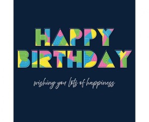 #HKO Kartka okolicznościowa KW NAPIS NEON, 1 szt.