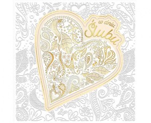 #HKO Kartka okolicznościowa KW ŚLUB SERCE, 1 szt.