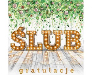 #HKO Kartka okolicznościowa KW ŚLUB BOHO, 1 szt.