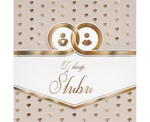 #HKO Kartka okolicznościowa KW ŚLUB OBRĄCZKI, 1 szt.