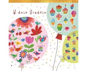 #HKO Kartka okolicznościowa KW Balony Pattern