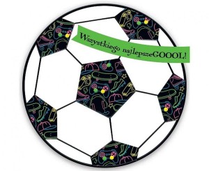 #HKO Kartka okolicznościowa KW NEON PIŁKA, 1 szt.